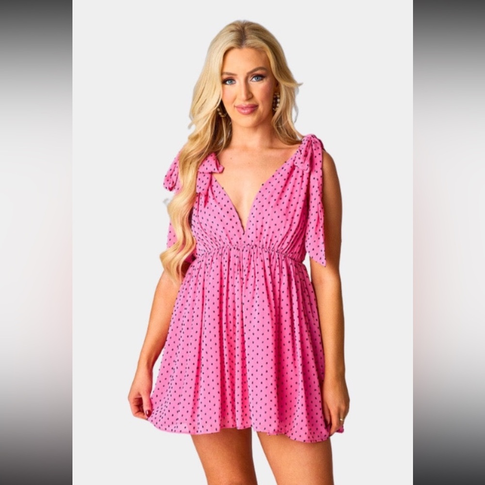 Buddy Love Tie Shoulder Mini Dress - Minnie